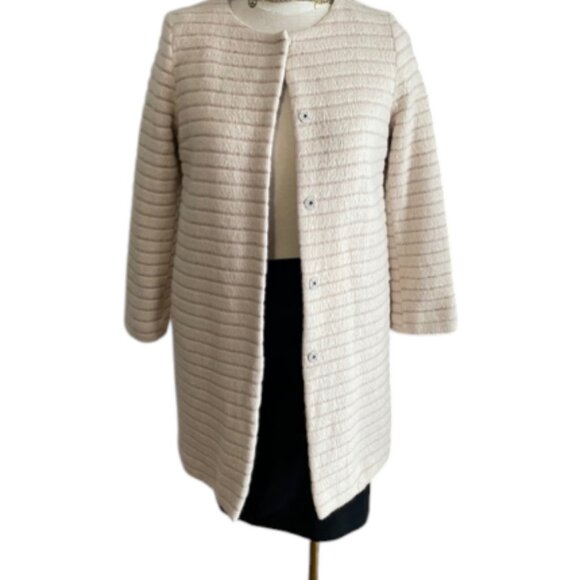 United Arrows cream luxury long fur coat size 38 - Picture 4 of 9